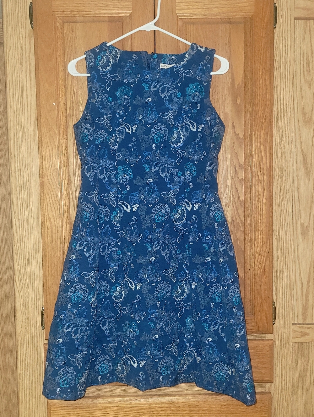 Eva Mendes Floral Brocade Dress, Size 8